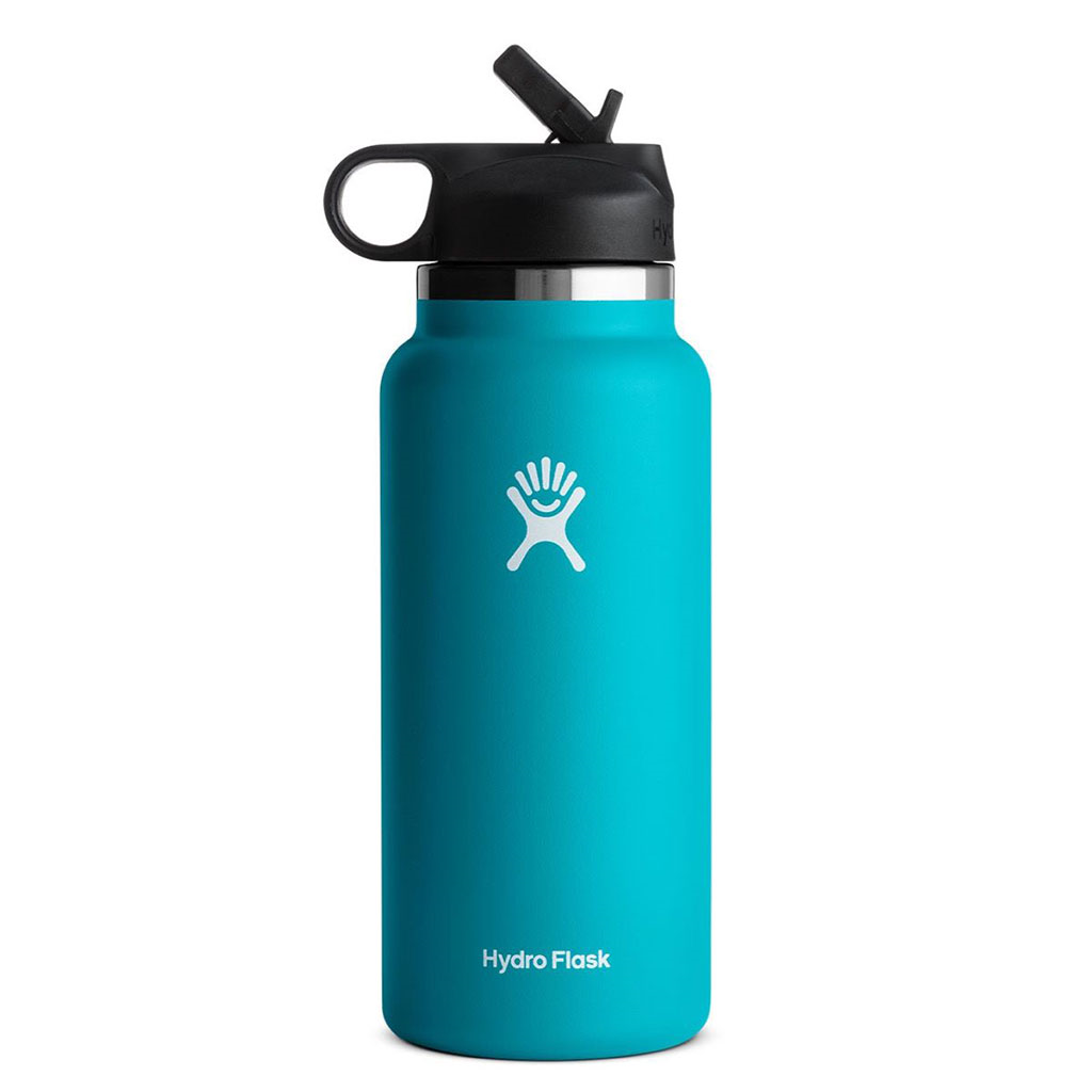 Hydro Flask Wide-Mouth Vacuum Water Bottle with Flex Straw Cap - 32 fl. oz.